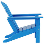 Chaise Adirondack d'extérieur toutes saisons écologique Polytrends Altura avec pouf et table d'appoint (ensemble de 3 pièces)
