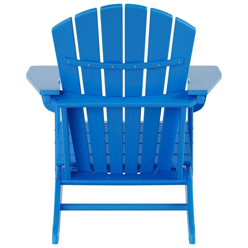 Chaise Adirondack d'extérieur toutes saisons écologique Polytrends Altura avec pouf et table d'appoint (ensemble de 3 pièces)