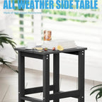 Table d'appoint carrée d'extérieur WINSOON Adirondack, table de patio résistante aux intempéries