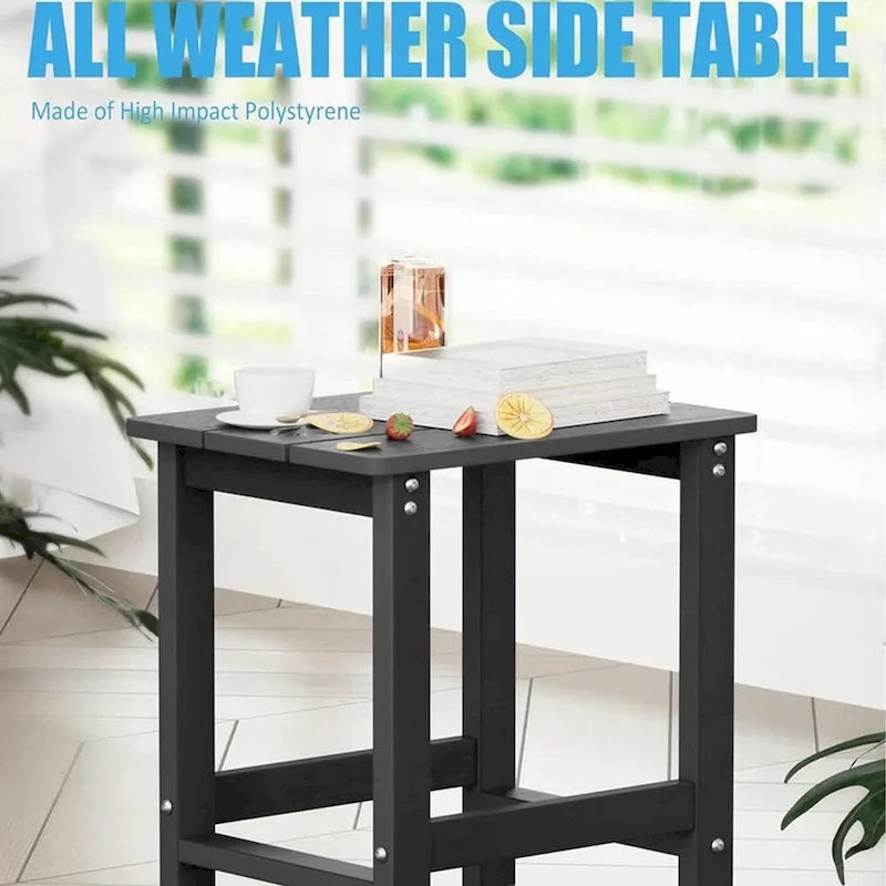 Table d'appoint carrée d'extérieur WINSOON Adirondack, table de patio résistante aux intempéries