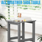 Table d'appoint carrée d'extérieur WINSOON Adirondack, table de patio résistante aux intempéries