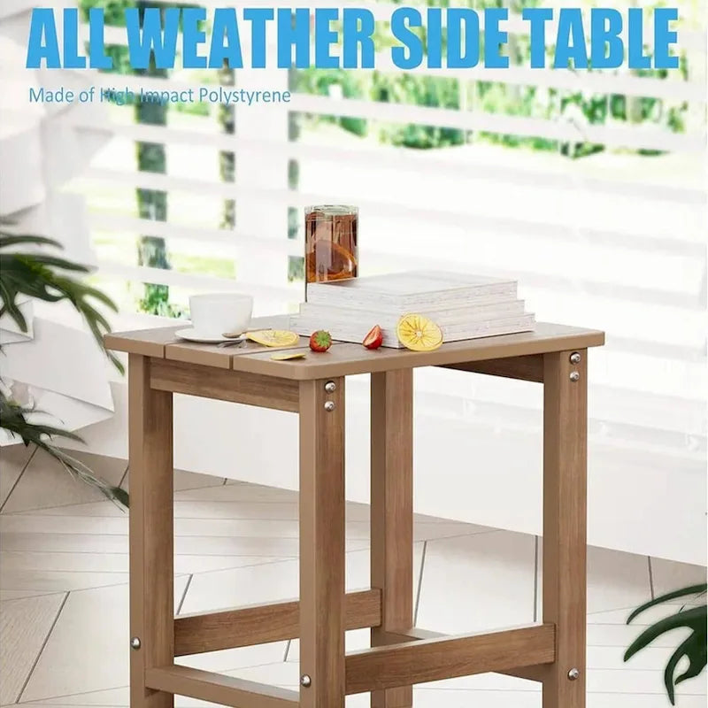Table d'appoint carrée d'extérieur WINSOON Adirondack, table de patio résistante aux intempéries