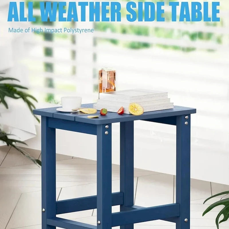 Table d'appoint carrée d'extérieur WINSOON Adirondack, table de patio résistante aux intempéries
