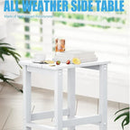 Table d'appoint carrée d'extérieur WINSOON Adirondack, table de patio résistante aux intempéries