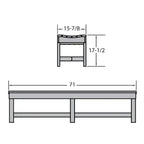 Banc de pique-nique sans dossier Highwood Commercial Grade Weldon de 1,8 m