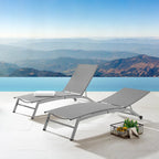 Corvus Antonio Chaise longue d'extérieur contemporaine réglable en tissu-écharpe