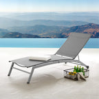 Corvus Antonio Chaise longue d'extérieur contemporaine réglable en tissu-écharpe