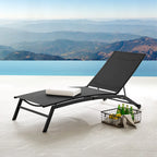 Corvus Antonio Chaise longue d'extérieur contemporaine réglable en tissu-écharpe