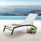 Corvus Antonio Chaise longue d'extérieur contemporaine réglable en tissu-écharpe