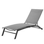 Corvus Antonio Chaise longue d'extérieur contemporaine réglable en tissu-écharpe