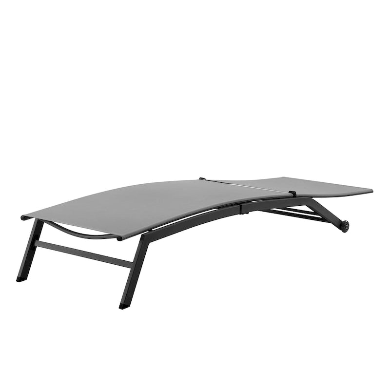 Corvus Antonio Chaise longue d'extérieur contemporaine réglable en tissu-écharpe
