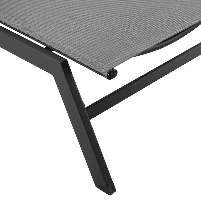Corvus Antonio Chaise longue d'extérieur contemporaine réglable en tissu-écharpe