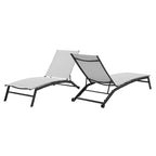 Corvus Antonio Chaise longue d'extérieur contemporaine réglable en tissu-écharpe