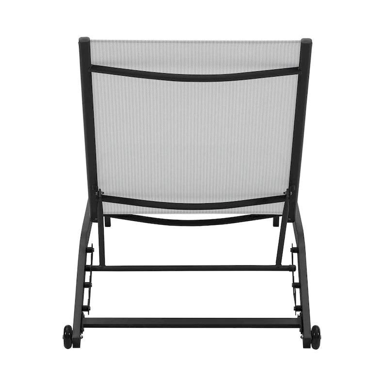 Corvus Antonio Chaise longue d'extérieur contemporaine réglable en tissu-écharpe
