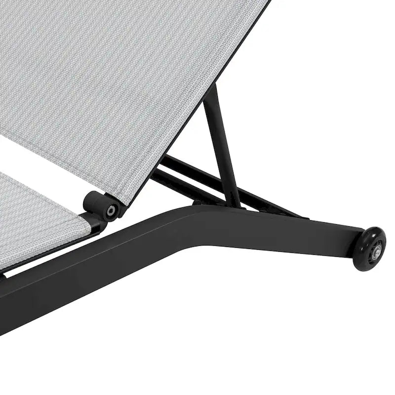 Corvus Antonio Chaise longue d'extérieur contemporaine réglable en tissu-écharpe