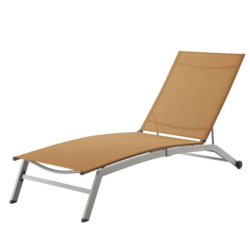 Corvus Antonio Chaise longue d'extérieur contemporaine réglable en tissu-écharpe