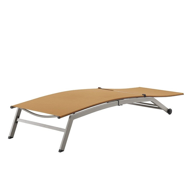 Corvus Antonio Chaise longue d'extérieur contemporaine réglable en tissu-écharpe