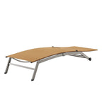 Corvus Antonio Chaise longue d'extérieur contemporaine réglable en tissu-écharpe