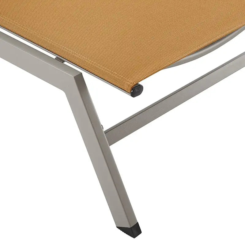 Corvus Antonio Chaise longue d'extérieur contemporaine réglable en tissu-écharpe