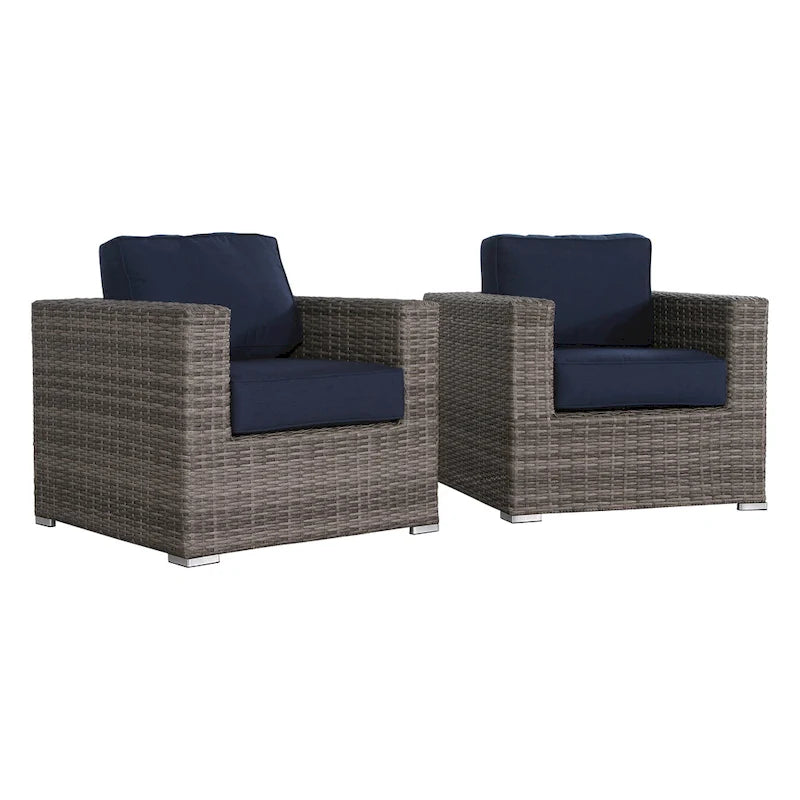 Chaise de terrasse de club de qualité complexe avec coussins Sunbrella