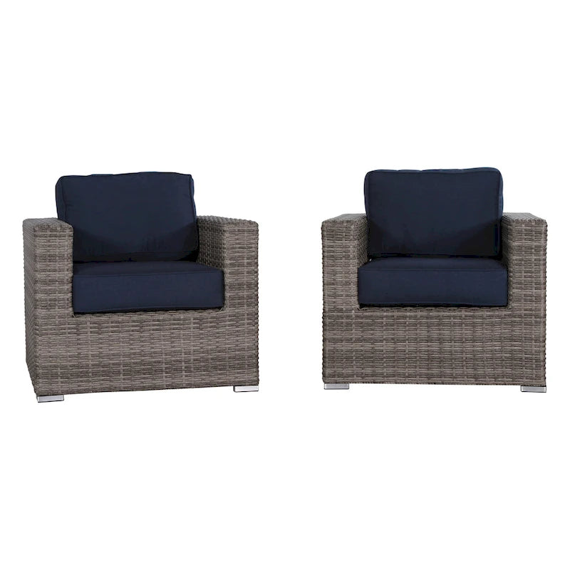 Chaise de terrasse de club de qualité complexe avec coussins Sunbrella