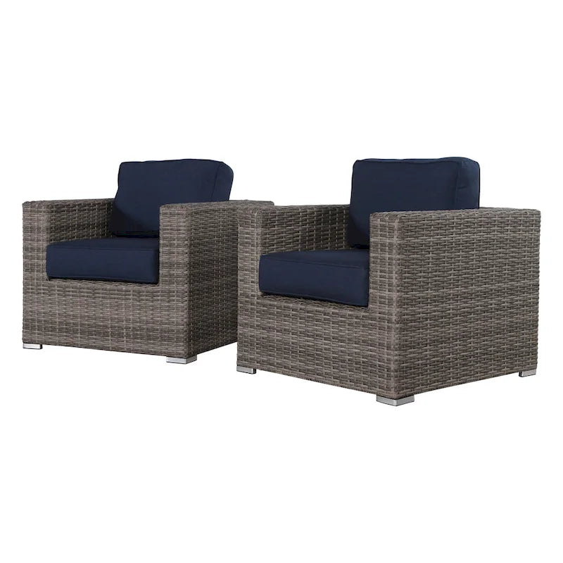 Chaise de terrasse de club de qualité complexe avec coussins Sunbrella