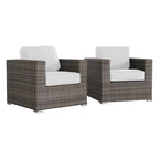 Chaise de terrasse de club de qualité complexe avec coussins Sunbrella
