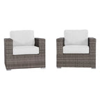 Chaise de terrasse de club de qualité complexe avec coussins Sunbrella