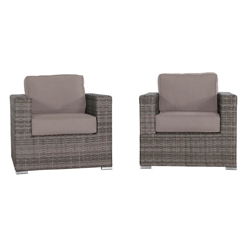 Chaise de terrasse de club de qualité complexe avec coussins Sunbrella