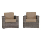 Chaise de terrasse de club de qualité complexe avec coussins Sunbrella