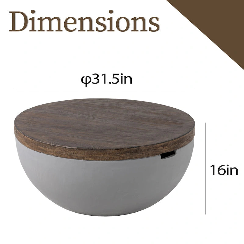 Table d'appoint d'intérieur/extérieur en forme de bol COSIEST