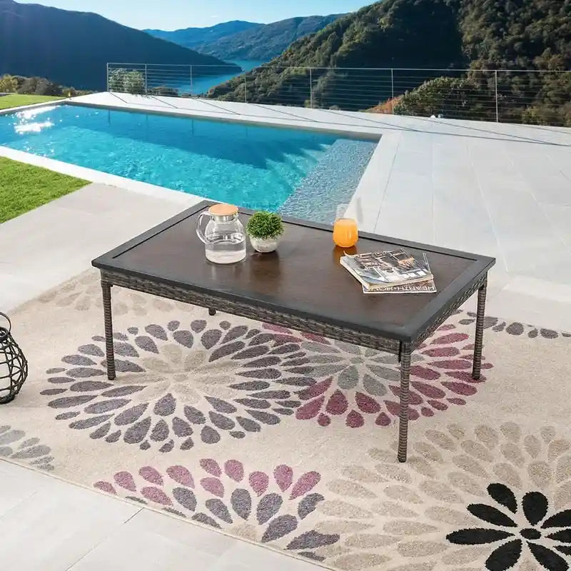 Patio Festival Outdoor Metal Coffee Side End Table