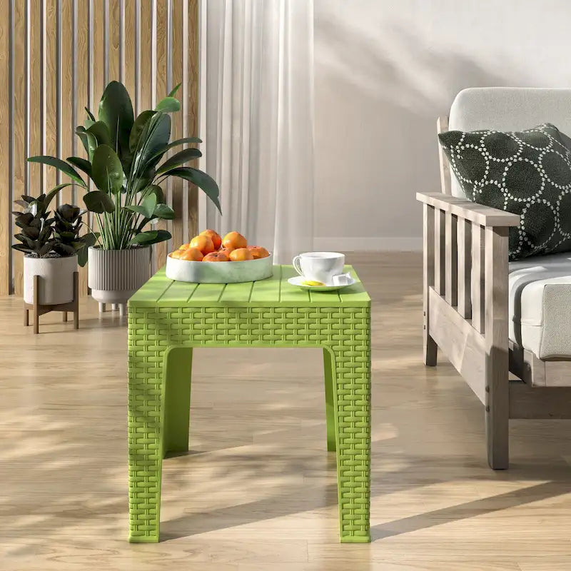 Table d'appoint d'extérieur en résine Trillia
