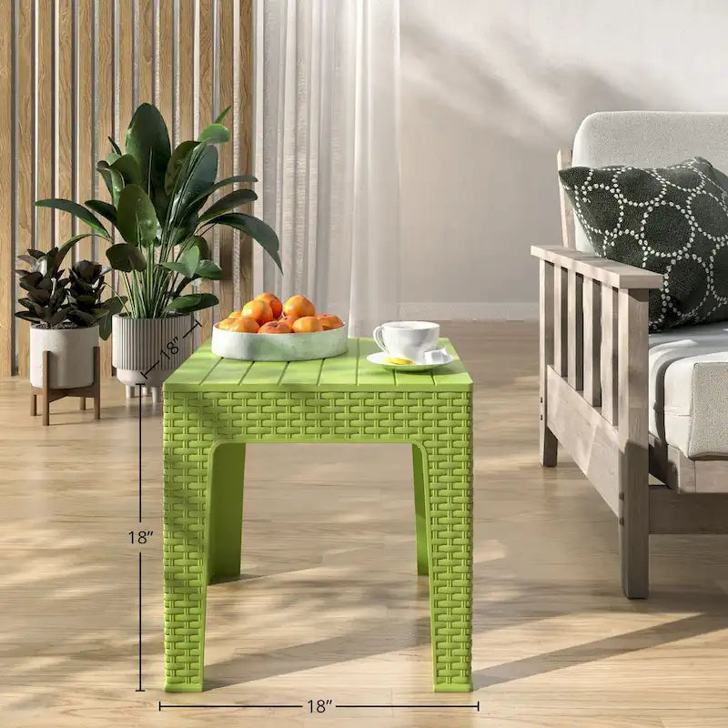 Table d'appoint d'extérieur en résine Trillia