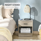 Table d'appoint moderne HOMCOM avec tiroir, Table d'appoint compacte avec étagère de rangement ouverte pour salon ou chambre à coucher
