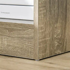 Table d'appoint moderne HOMCOM avec tiroir, Table d'appoint compacte avec étagère de rangement ouverte pour salon ou chambre à coucher