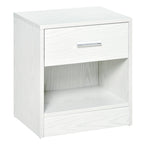 Table d'appoint moderne HOMCOM avec tiroir, Table d'appoint compacte avec étagère de rangement ouverte pour salon ou chambre à coucher