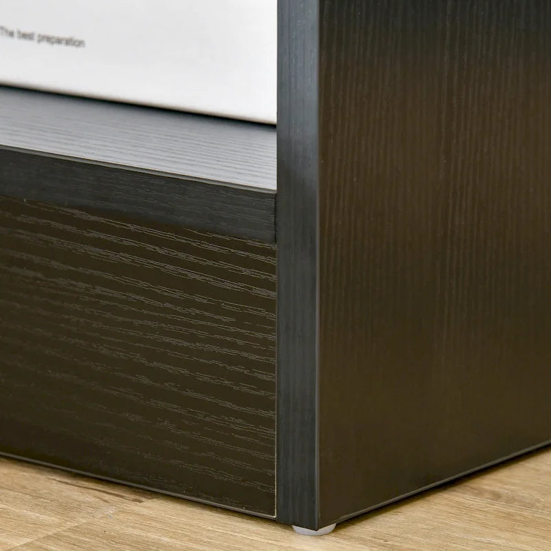 Table d'appoint moderne HOMCOM avec tiroir, Table d'appoint compacte avec étagère de rangement ouverte pour salon ou chambre à coucher