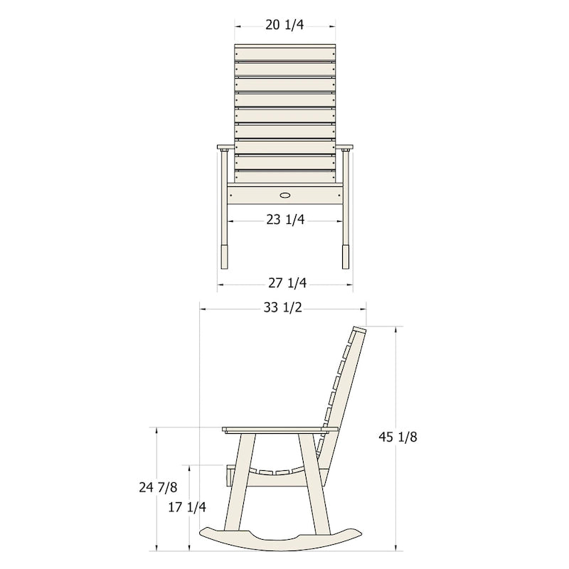 BAHIA VERDE OUTDOORS Fauteuil à bascule Riverside