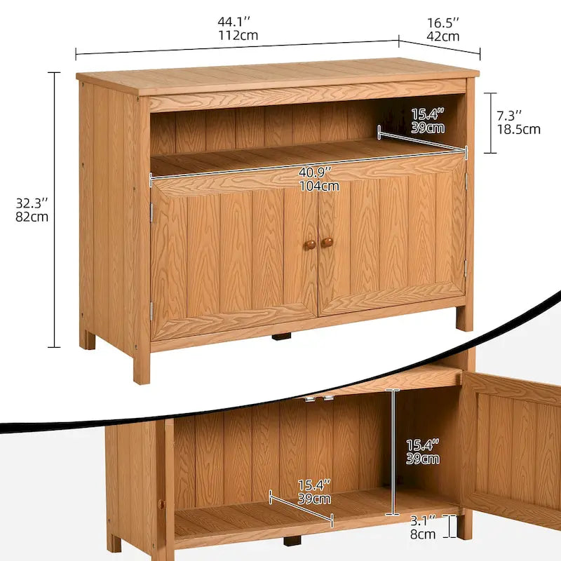 Moasis 44 Table de bar d'extérieur avec armoire de rangement et étagères