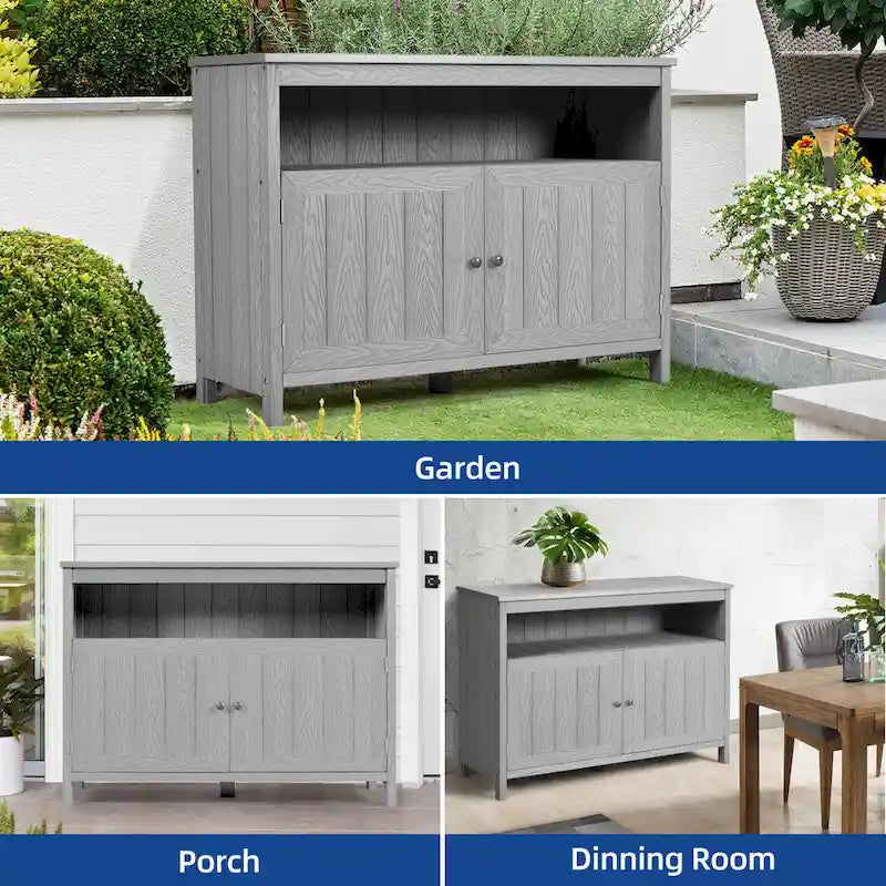 Moasis 44 Table de bar d'extérieur avec armoire de rangement et étagères