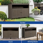 Moasis 44 Table de bar d'extérieur avec armoire de rangement et étagères