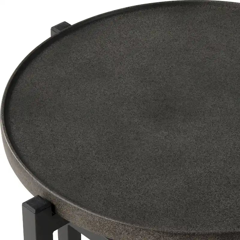 Table basse/d'appoint ronde d'extérieur en béton léger COSIEST