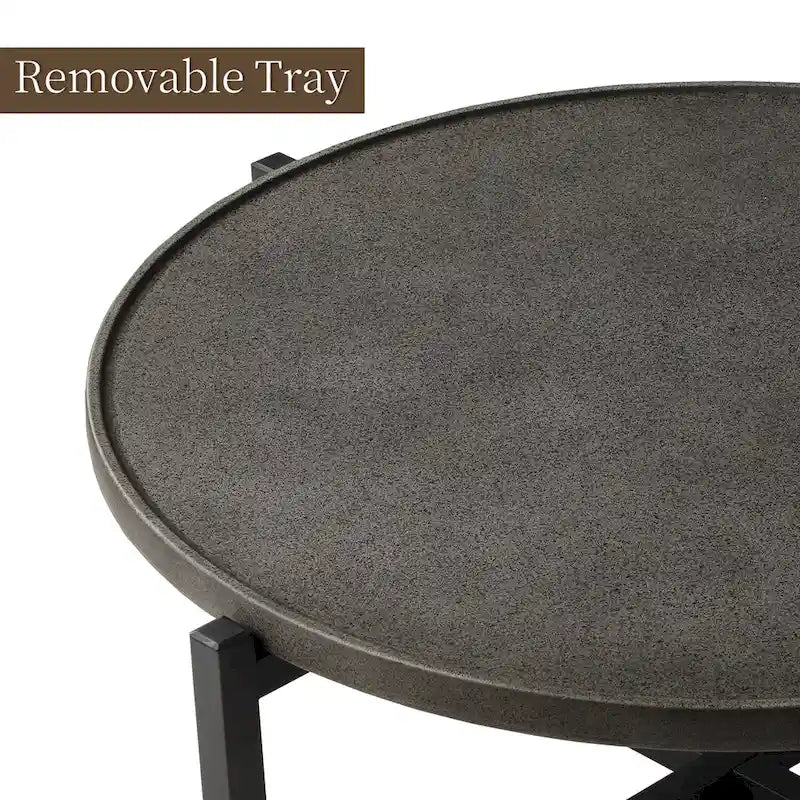 Table basse/d'appoint ronde d'extérieur en béton léger COSIEST