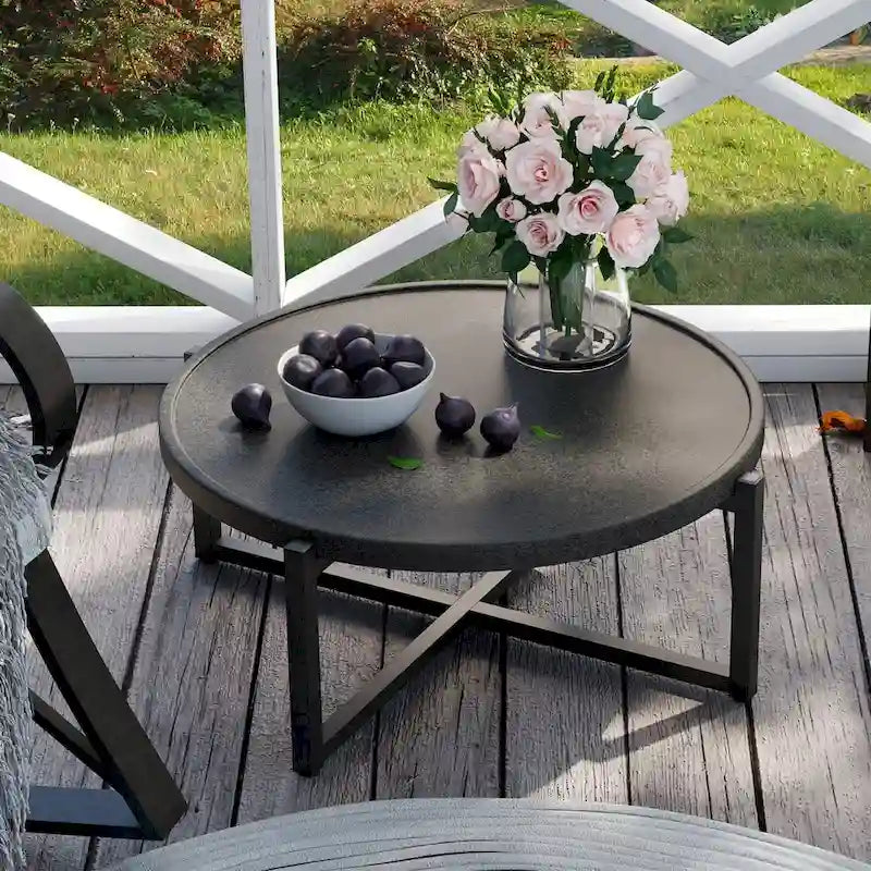 Table basse/d'appoint ronde d'extérieur en béton léger COSIEST