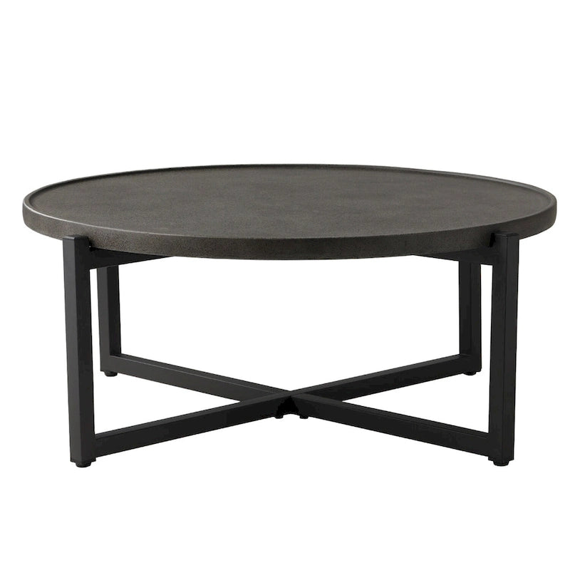 Table basse/d'appoint ronde d'extérieur en béton léger COSIEST