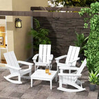 Polytrends Shoreside HDPE Eco-Friendly All Weather Square Modern 32 Conversation Table