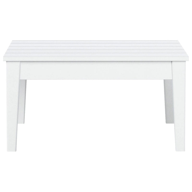 Table de conversation carrée moderne Polytrends Shoreside en PEHD écologique, résistante aux intempéries, 81 cm