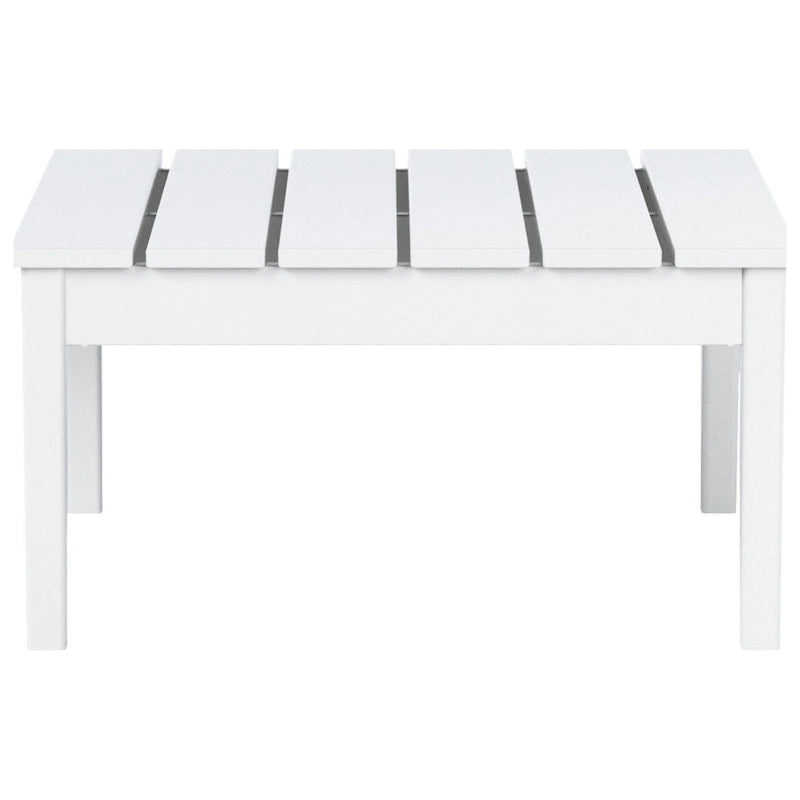 Table de conversation carrée moderne Polytrends Shoreside en PEHD écologique, résistante aux intempéries, 81 cm