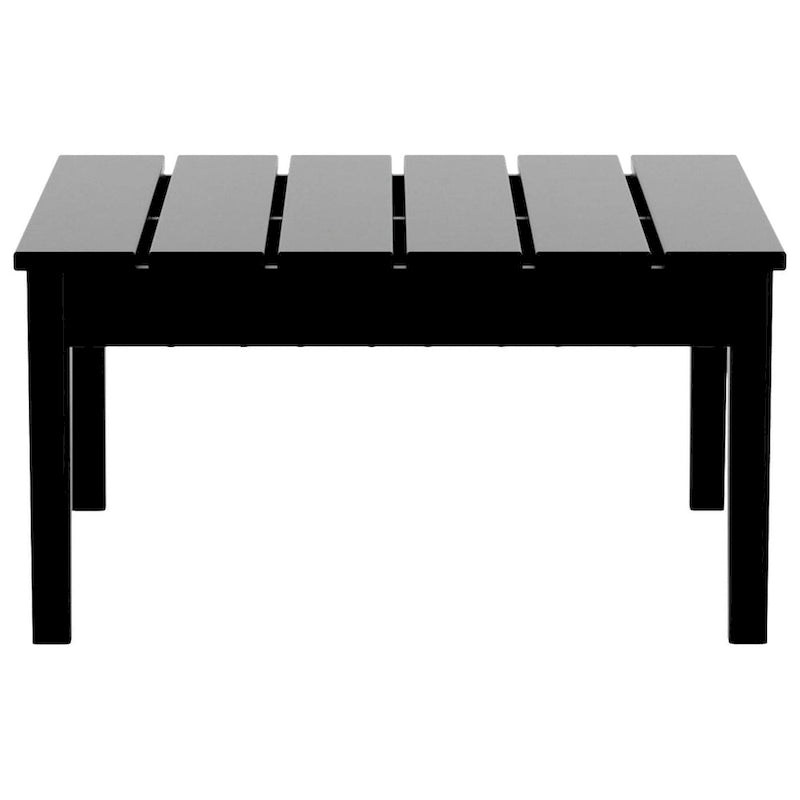 Table de conversation carrée moderne Polytrends Shoreside en PEHD écologique, résistante aux intempéries, 81 cm